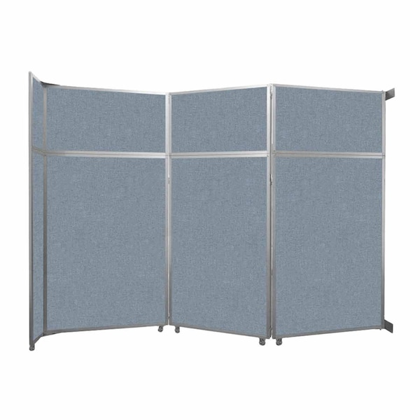 Operable Wall Folding Room Divider 11'9" x 8'5-1/4" Powder Blue Fabric